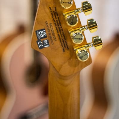 Charvel Pro-Mod DK24 HH 2PT CM Poplar Burl Electric Guitar - Caramelized Maple Fingerboard - Transparent Black Burst - Floor Model image 6