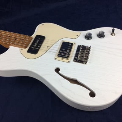 PJD Guitars St John Standard in White with F-Hole image 7