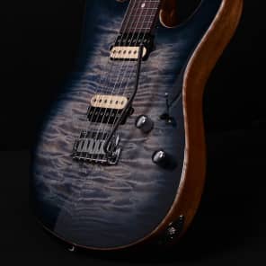 Suhr  Modern Custom Mahogany 2015 Faded Trans Whale Blue Burst Quilt Top image 1