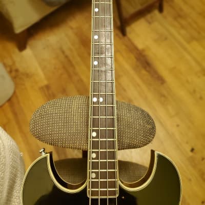 Aria Diamond Series Hollow Body Bass Guitar, Matsomuko 1960's  Red burst image 6
