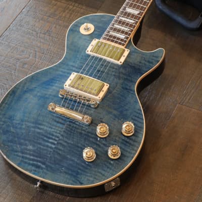 2015 Gibson Les Paul Traditional 100 Single-Cut Electric Guitar Ocean Blue image 2