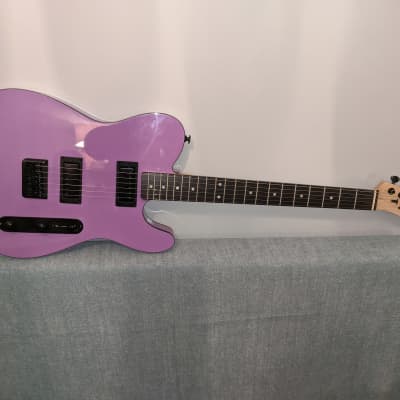 Psyche Guitars T-style partscaster:  2019 Purple with black double binding for sale