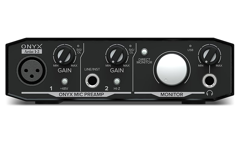 Mackie Onyx Artist 1.2 2x2 USB Audio Recording Studio Interface image 1