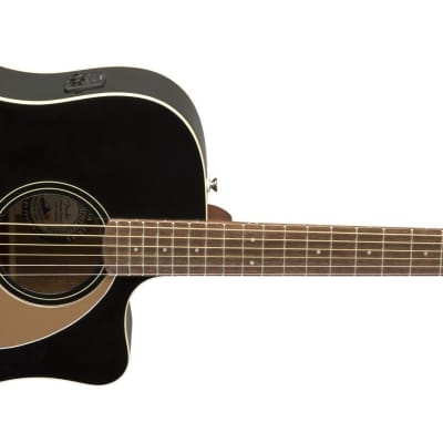 Fender Redondo Player Electric Acoustic Jetty Black Guitar with Walnut Fretboard image 12