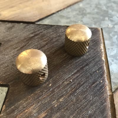 Real Life Relics Unplated Raw Brass 52 Telecaster®  Dome Knobs 1/4" ID Fits Solid shaft pot   [V1]