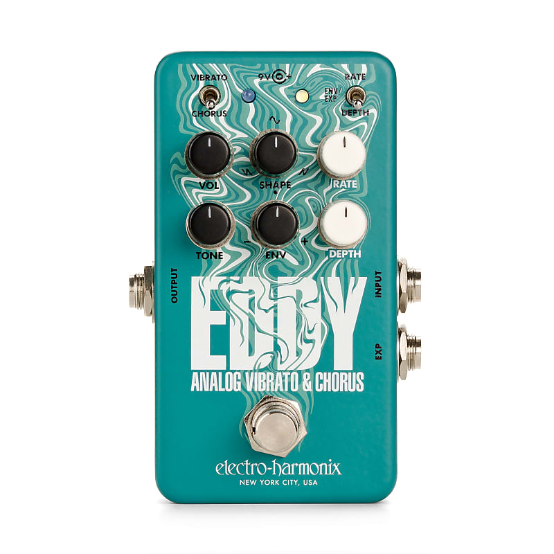 New Electro-Harmonix EHX Eddy Analog Vibrato & Chorus Guitar Effects Pedal image 1