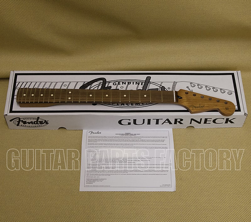 099-0403-920 Fender Roasted Pao Ferro Stratocaster Neck 22 Jumbo Frets Flat Oval image 1