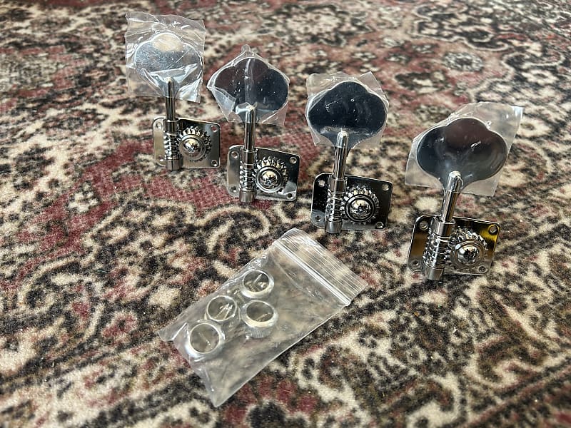 Fender Player Mustang Bass Tuners / Tuning Pegs Precision Chrome Vintage Style image 1