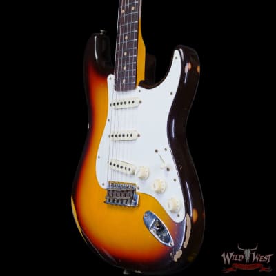 Fender Custom Shop Limited Edition 1959 59' Stratocaster Relic Super Faded Chocolate 3-Color Sunburst image 2