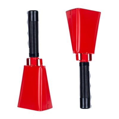 12 Inch Steel Cowbell with Handle Cheering Bell for Sports Events Large  Solid School Bells & Chimes Percussion Musical Instruments Call Bell