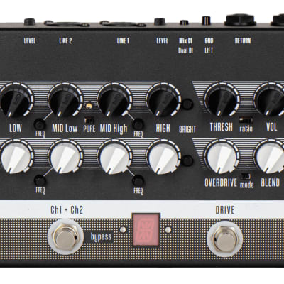 GR Bass GR Bass DUAL-PRE 2-Channel Analog Bass Preamp w/Headphone Output 2023 - Black image 1