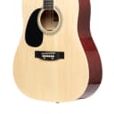 STAGG Natural dreadnought acoustic guitar with basswood top, left-handed model SA20D LH-N