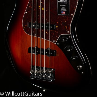Fender American Professional II Jazz Bass V Rosewood Fingerboard 3-Color Sunburst (202) for sale