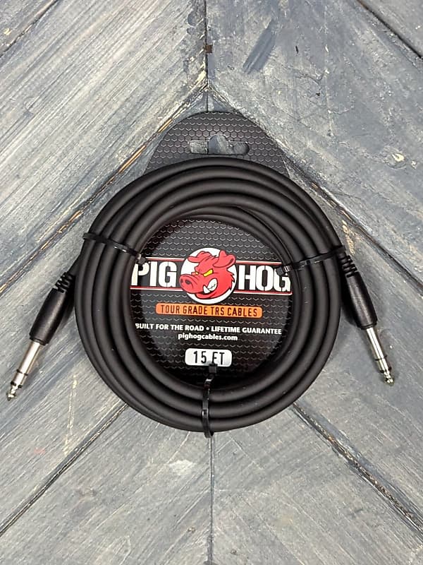 Mint Pig Hog PTRS15 15FT 1/4" TRS - 1/4" TRS CABLE image 1