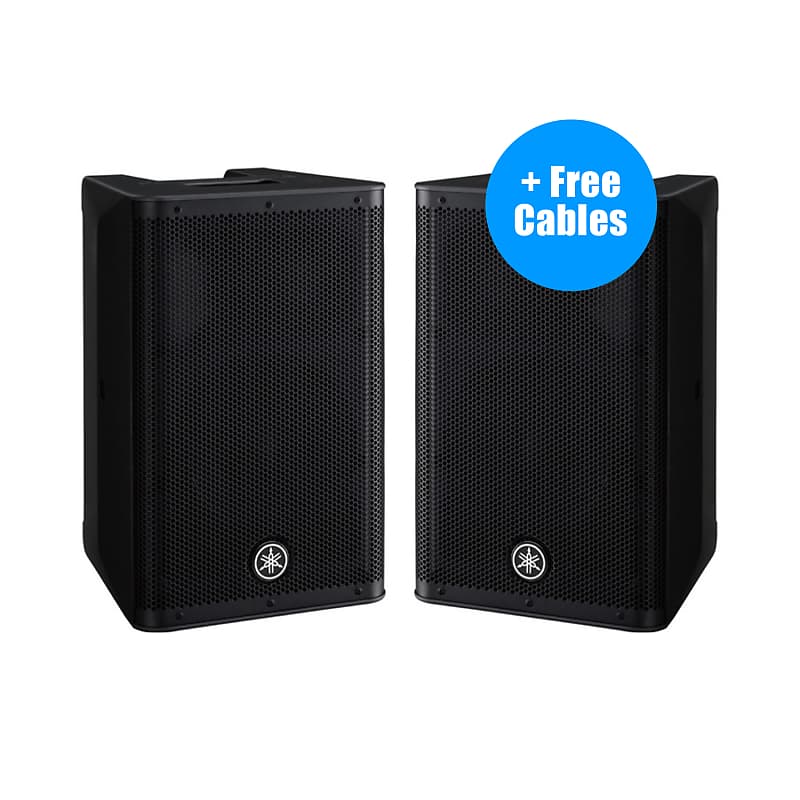 Yamaha DXR8mkII 8&quot; 1100W 2-Way Active Loudspeaker Bundle with Cables  			