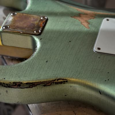 Fender Stratocaster  Relic Nitro Green Sparkle Custom Shop Fat 50's image 19