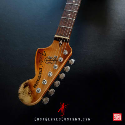 Fender Vintera ‘70s Stratocaster Sulf Green/Gold Leaf Heavy Aged Relic by East Gloves Customs image 20