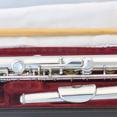 Yamaha YFL-481 II All Silver Intermediate Open-hole Flute *B-foot *Made in Japan *Cleaned& Serviced *New Pads image 9