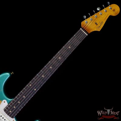 Fender Custom Shop Limited Edition 1959 59' Roasted Stratocaster Heavy Relic Aged Sherwood Green Metallic image 4