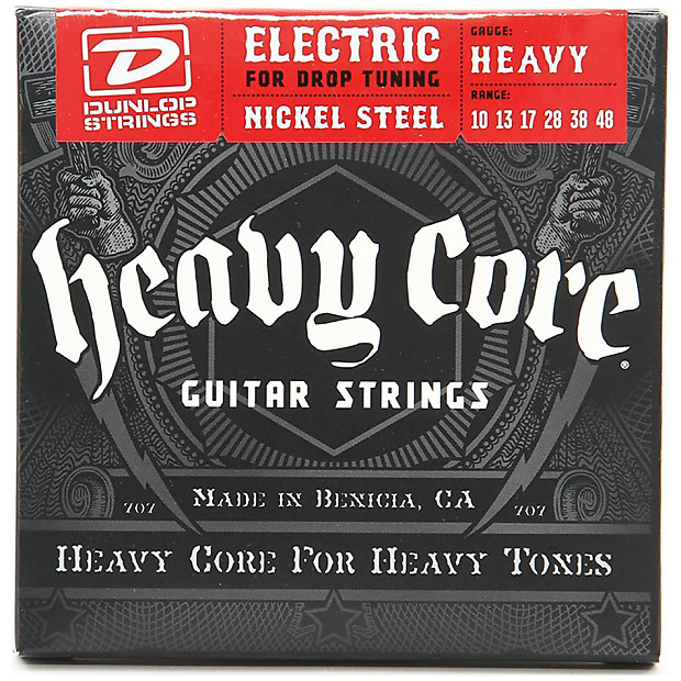 Dunlop DHCN1048 Heavy Core Nickel-Plated Steel Electric Guitar Strings (10-48) image 1