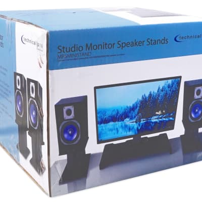 (2) Technical Pro 8” Studio Monitor Bookshelf Computer Multimedia Speaker Stands image 6