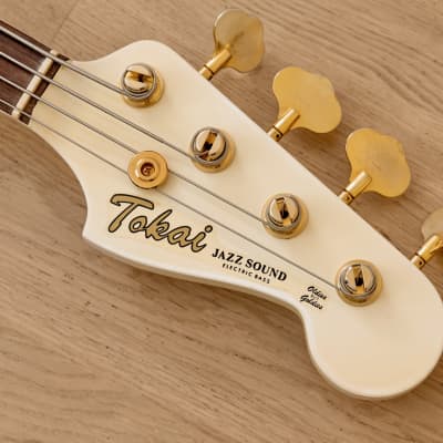 1987 Tokai Jazz Sound TJB55 Vintage PJ Bass White, Japan image 3