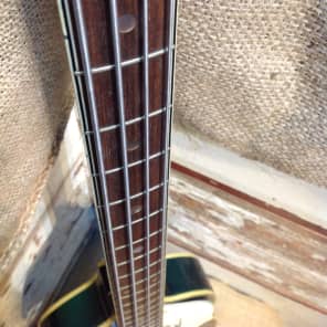 Greco Vintage Violin Electric Bass Guitar Green Sunburst image 4