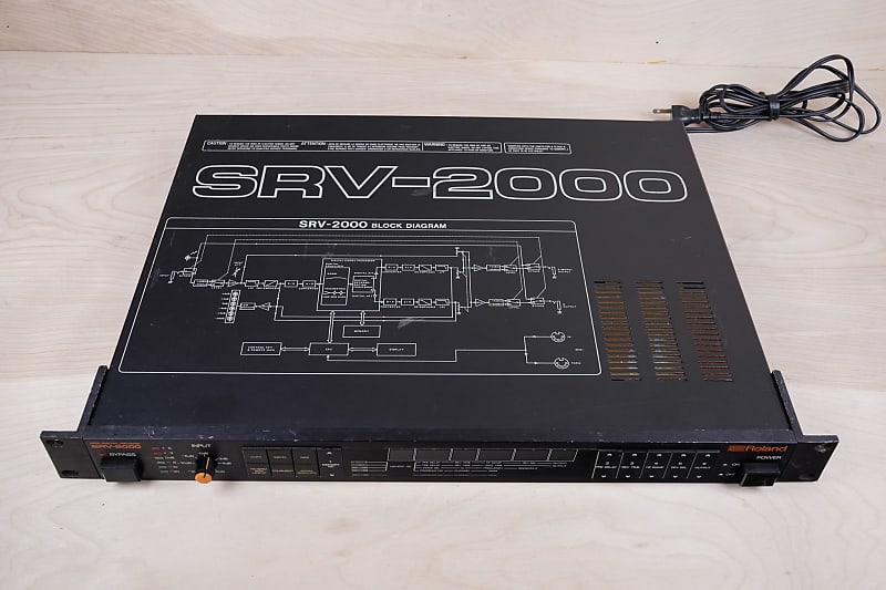 Roland SRV-2000 MIDI Digital Reverb 1980s Black 100V Made in Japan 