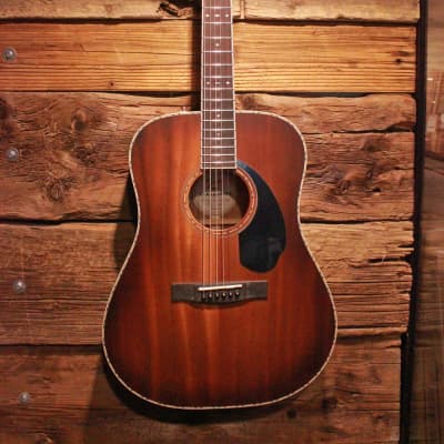 Fender Paramount PO-220E All Mahogany Orchestra Acoustic-electric Guitar, Aged Cognac Burst w/ Case image 1