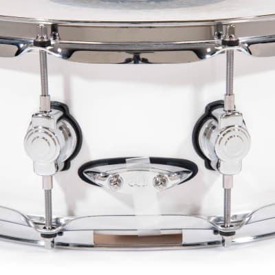 Used DW Design 5.5x14 Snare Drum Gloss White image 4