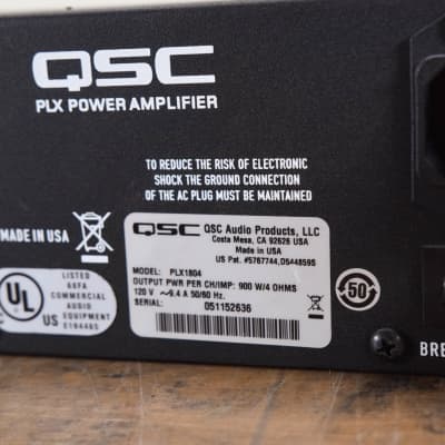 QSC PLX1804 Two-Channel Power Amplifier (church owned) CG00RJY