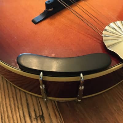 Cumberland Acoustic Mandolin Armrest, Brand New, Natural Ebony/Chrome, Protect your mandolin! image 2