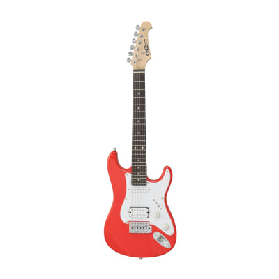 CNZ Audio ST Mini Electric Guitar - Rosewood Fingerboard & Maple Neck, Fiesta Red image 1