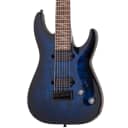 Schecter Omen Elite-7 7-String Electric Guitar (See Thru Blue Burst) (Hollywood,CA)