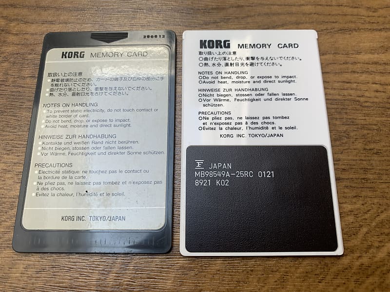 Korg M1 Brass Memory Card Set MSC-11 + MPC-11 1989 | Reverb