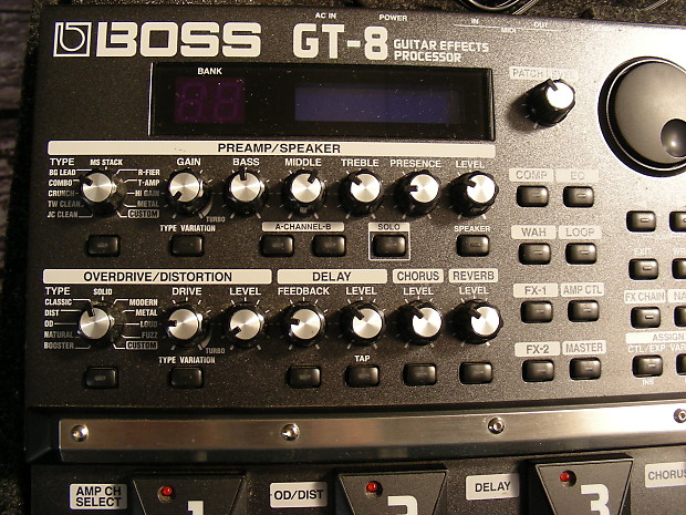 Boss GT-8 Guitar Multi-Effects Processor w AC Adapter and