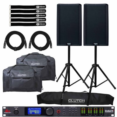 QSC K12.2 12" Powered DJ PA Speakers Pair w DBX Driverack System & Stands image 17