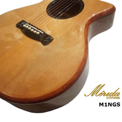Merida MINGS Solid Spruce & Mahogany mini Grand Auditorium cutaway acoustic guitar (Traveling) image 9