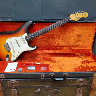 1965 Vintage Fender Stratocaster Electric Guitar with OHSC image 24