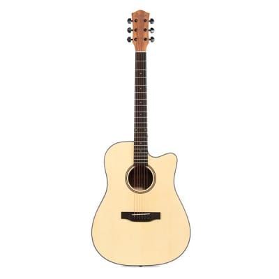 41'' Cutaway Full Size Acoustic Guitar Bundle with Gig Bag Tuner Strap Strings image 3