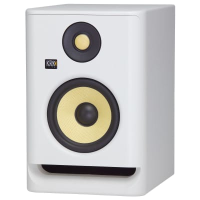 KRK ROKIT 5 G4 RP5G4 5" Active Powered Studio Monitor Speakers White with Stands image 2