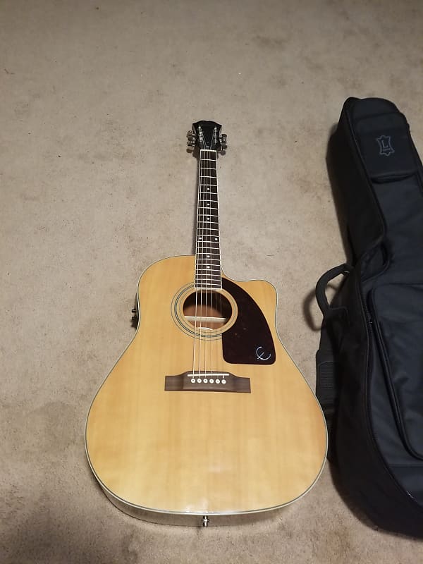 Epiphone AJ-200 SCE NA acoustic / electric with OHSC | Reverb