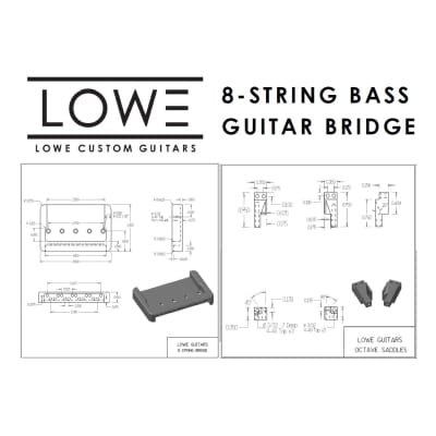 Lowe Custom Guitars 8-string Bass Guitar Bridge - Chrome image 9