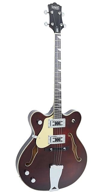 Eastwood Classic LH Laminate Semi-Hollow Maple Body 4-String Electric Tenor Guitar w/Bag for Lefty image 1