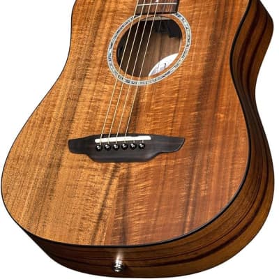 Luna Guitars Safari Koa Supreme 6 String Acoustic/Electric Guitar with Gigbag, Right (SAFKOASUPREME) image 4