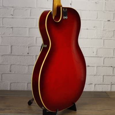 Galanti (Guild) Hollowbody Electric Guitar c1969 Red Burst w/Chip Case #201124 image 3