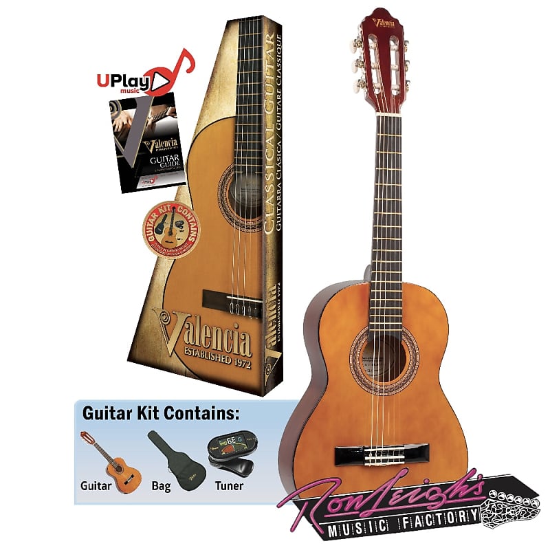 Valencia Nylon String Guitar Half Size (1/2) Black New - VALENCIA