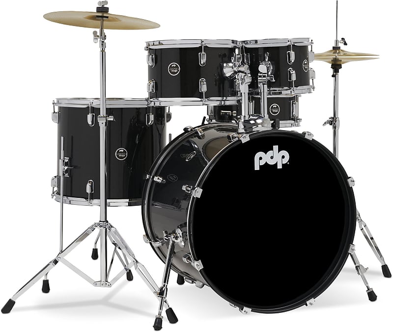 PDP Center Stage PDCE2215KTIB 5-piece Complete Drum Set with Cymbals - Iridescent Black Sparkle image 1