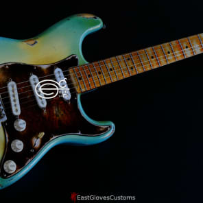 Fender Stratocaster Blue Sky Burst Aged Heavy Relic Rare image 11