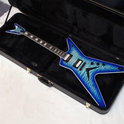 DEAN ML Select electric guitar Quilt Maple Ocean Burst w/ Hard Case - Trans Blue for sale